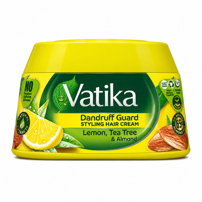 Vatika Dandruff Guard Styling Hair Cream (Lemon, Tea Tree & Almond) 210ml