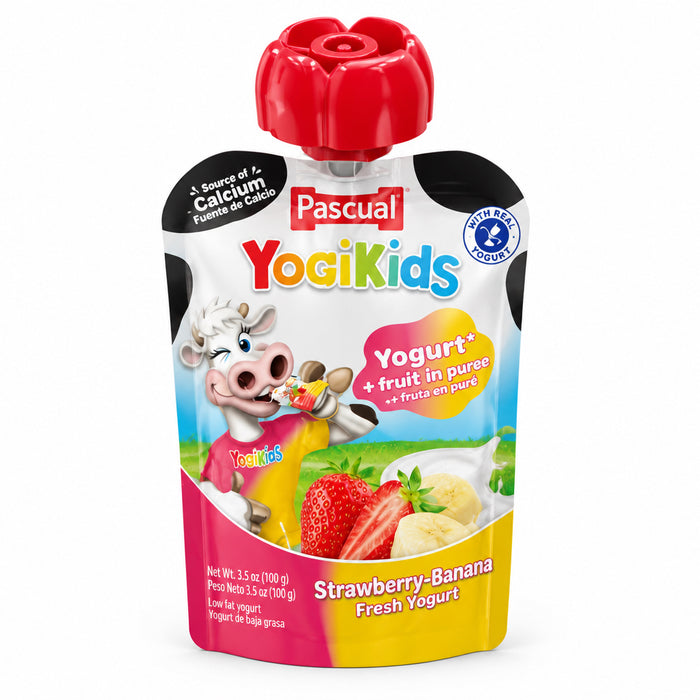 Pascual Yogikids Strawberry Banana Pouch 80g