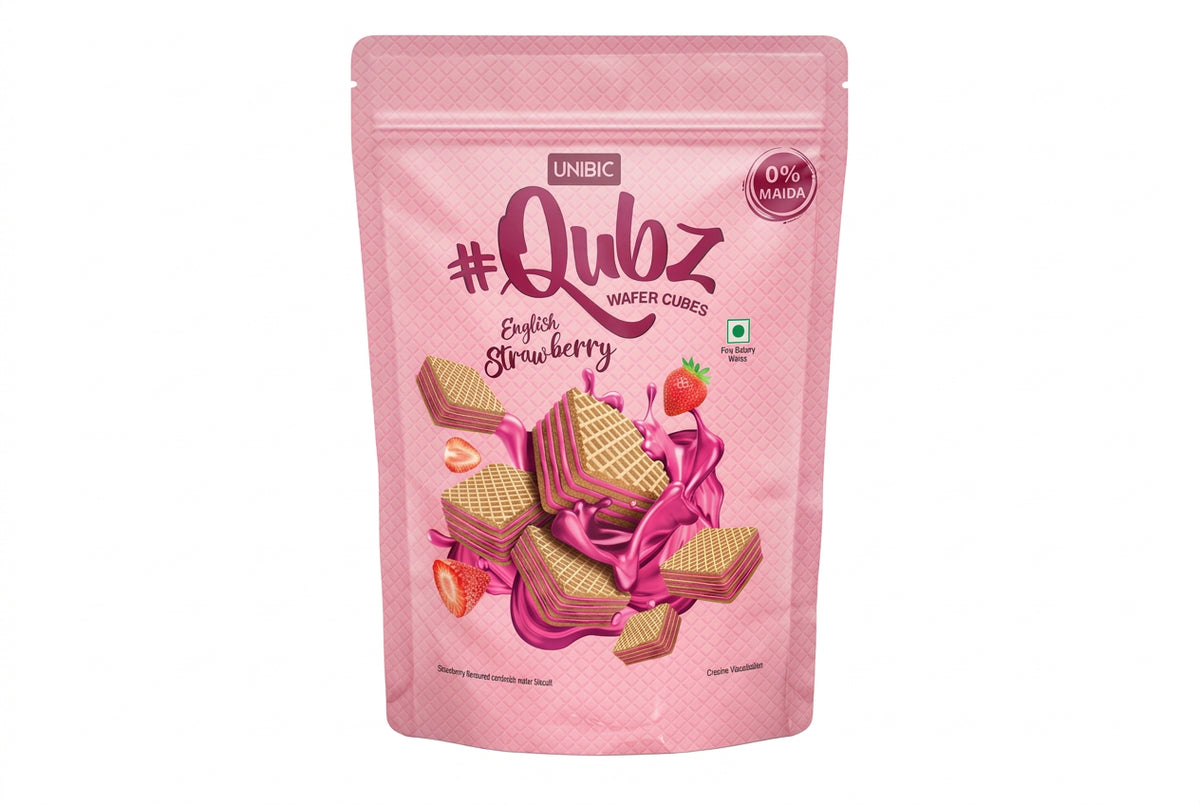 Unibic Qubz Strawberry Wafer 120 g