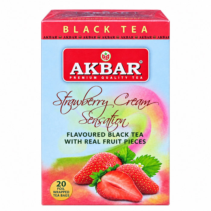 Akbar Flavored Black Tea - Strawberry Cream Sensation