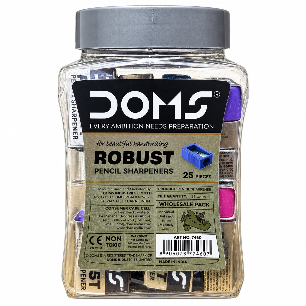 DOMS Pencil Sharpener ROBUST No. 7463 (25 pcs jar 7460) (60 pcs jar 7461)