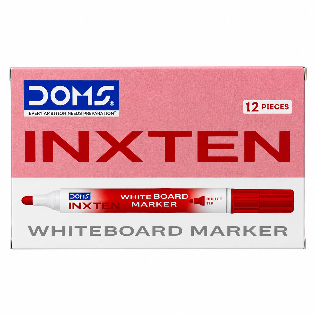 DOMS INXTEN Whiteboard Marker Red Art No. 80765 80834