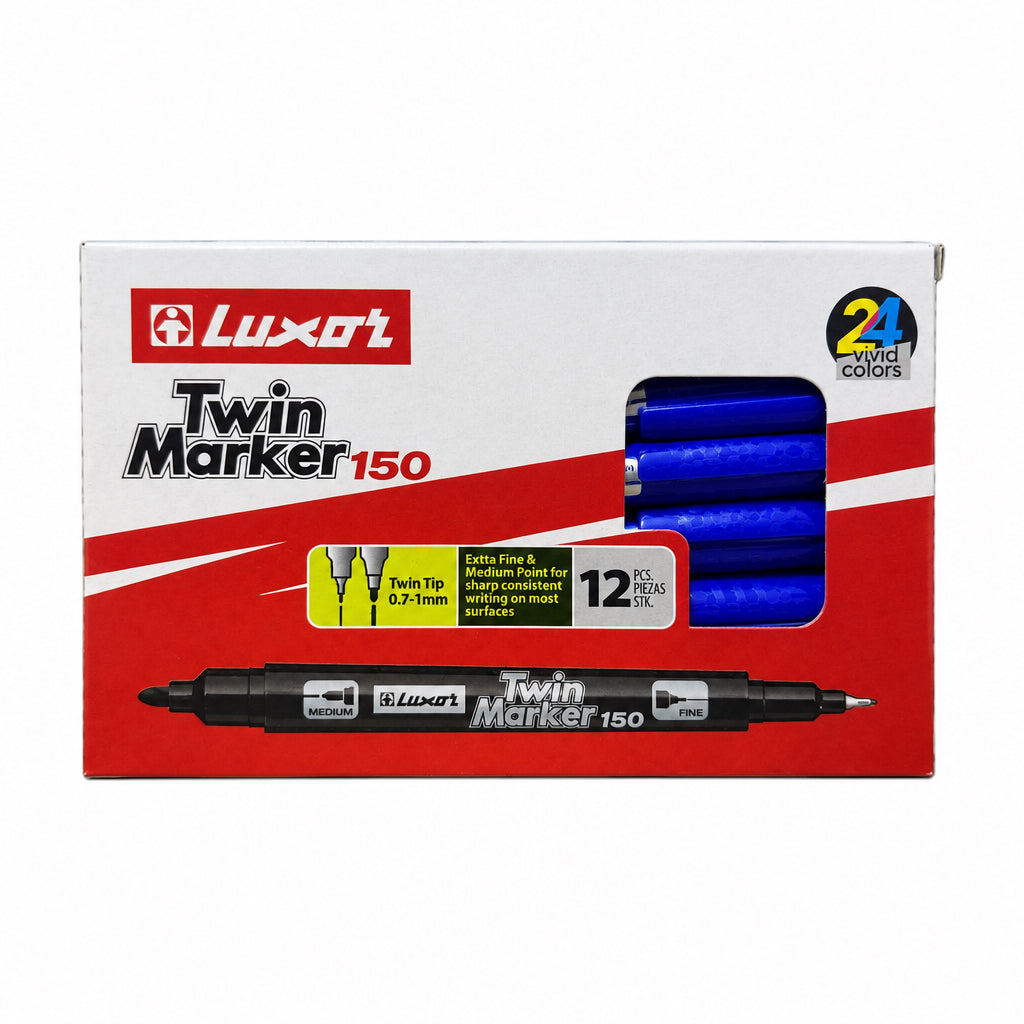 Luxor : Twin Marker 150, Twin Tip 0.7 - 1mm, Blue