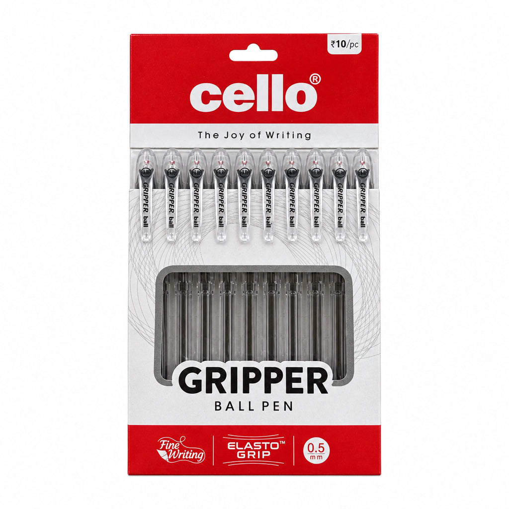 Pen, Cello Gripper : 0.5, Elasto Grip, The Joy of Writing, Black
