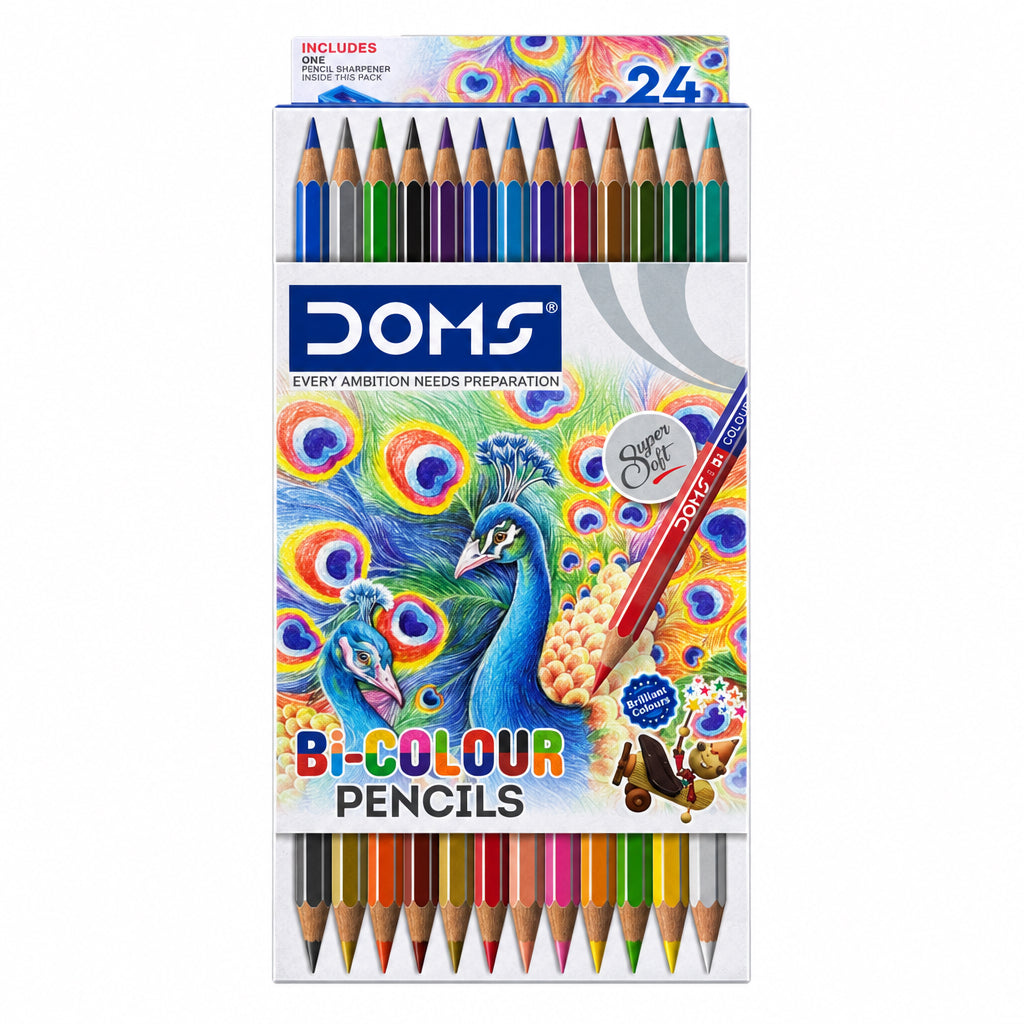 DOMS Bi colour pencils 24 shades Art No. 7173