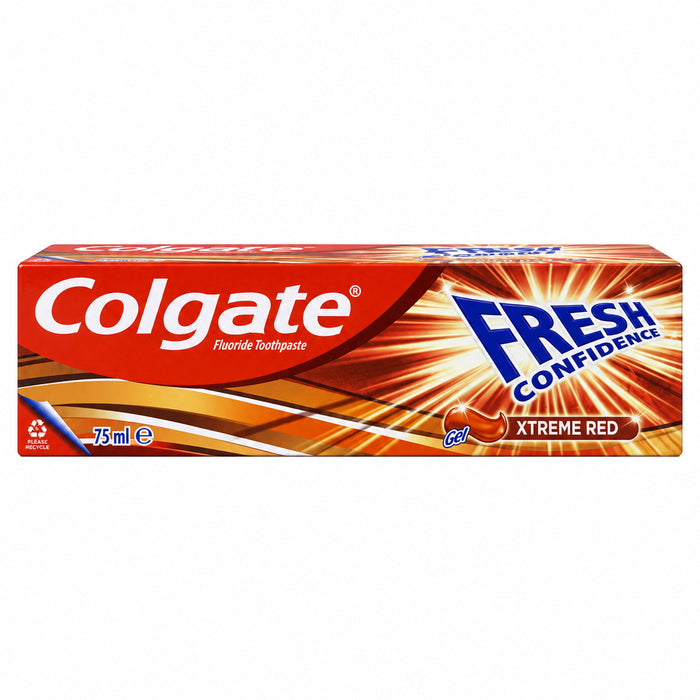 Colgate Fluoride Toothpaste Fresh Confidence Xtreme Red Gel 75ml