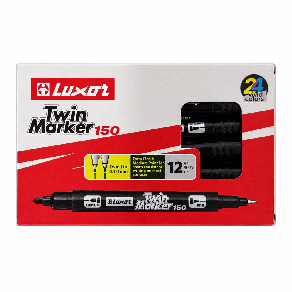 Luxor : Twin Marker 150, Twin Tip 0.7 - 1mm, Black