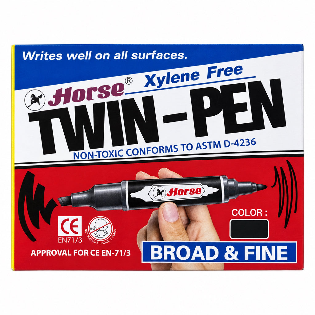 Horse Xylene Free Twin-Pen Broad & Fine
