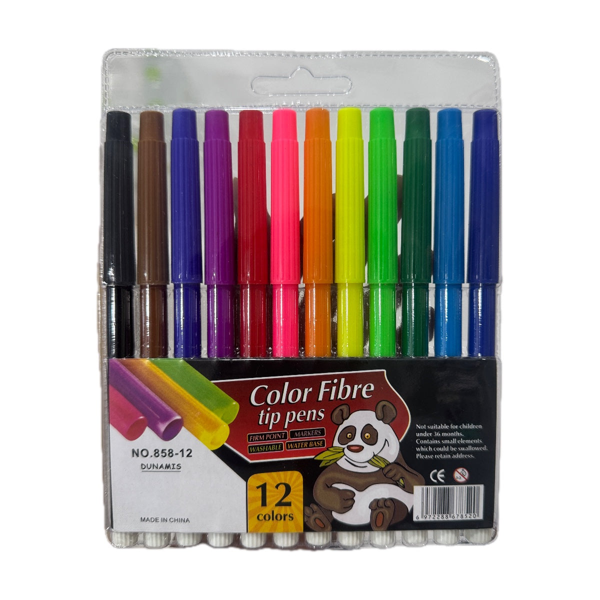 Color Fibre tip Pens 12 Colours 858-12