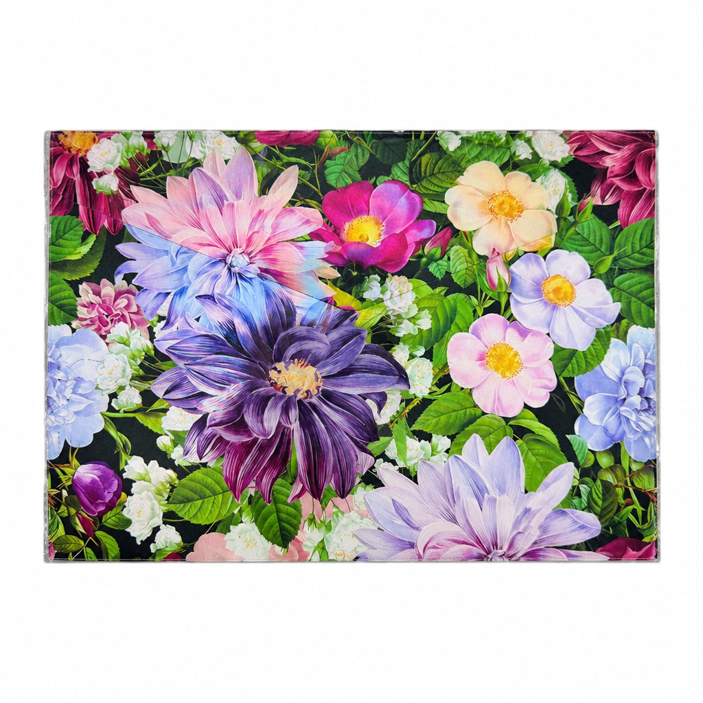 LOMBOK Plastic Pocket File with Button, Colorful Garden LK-8553 A4