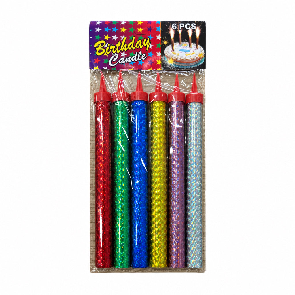 Sparkling Birthday Candle 15cm, 6 pcs in pack