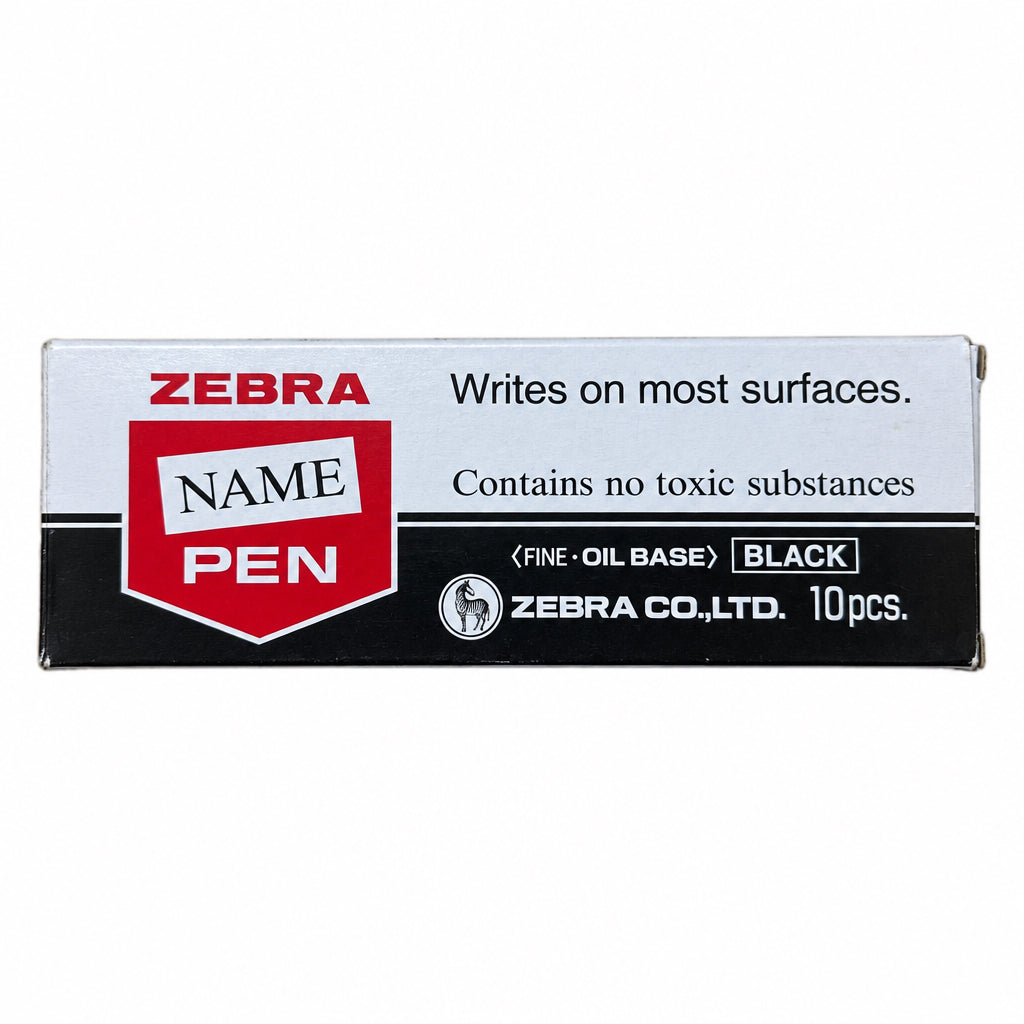 Zebra Name Pen Black Fine Oil Base (10 pcs)