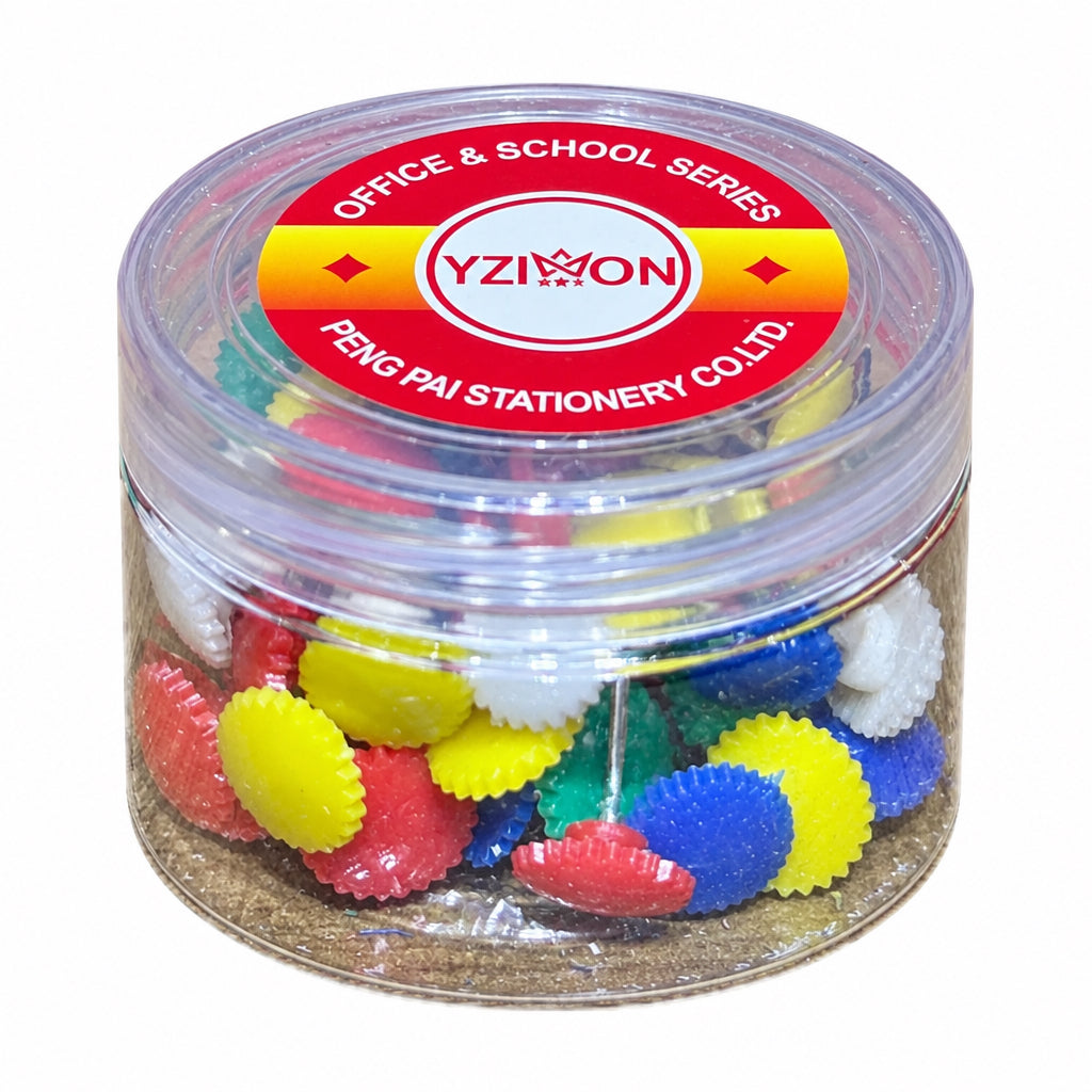 Yizhiwang, Multi Color Push Pins, Round Head, 96pcs
