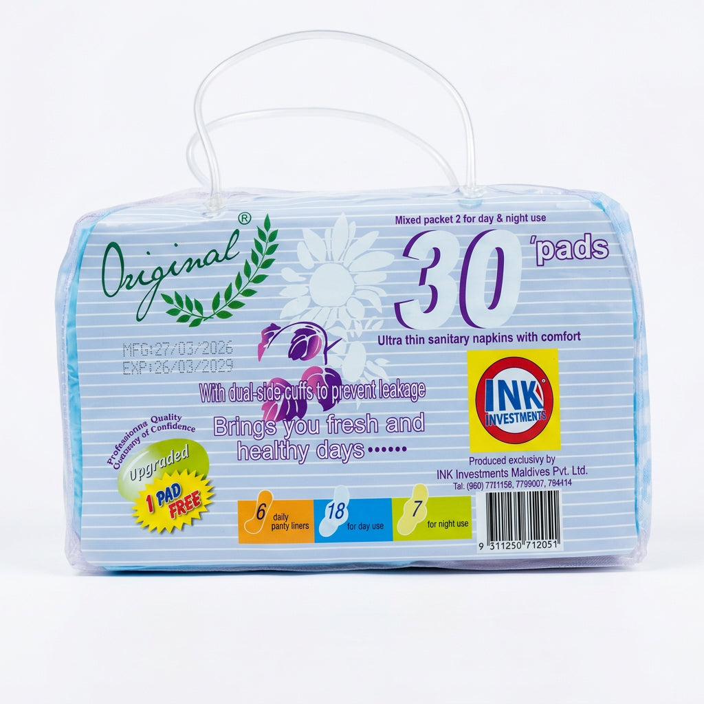 Original 30’s Pads (purple) Mixed package for day use & night use
