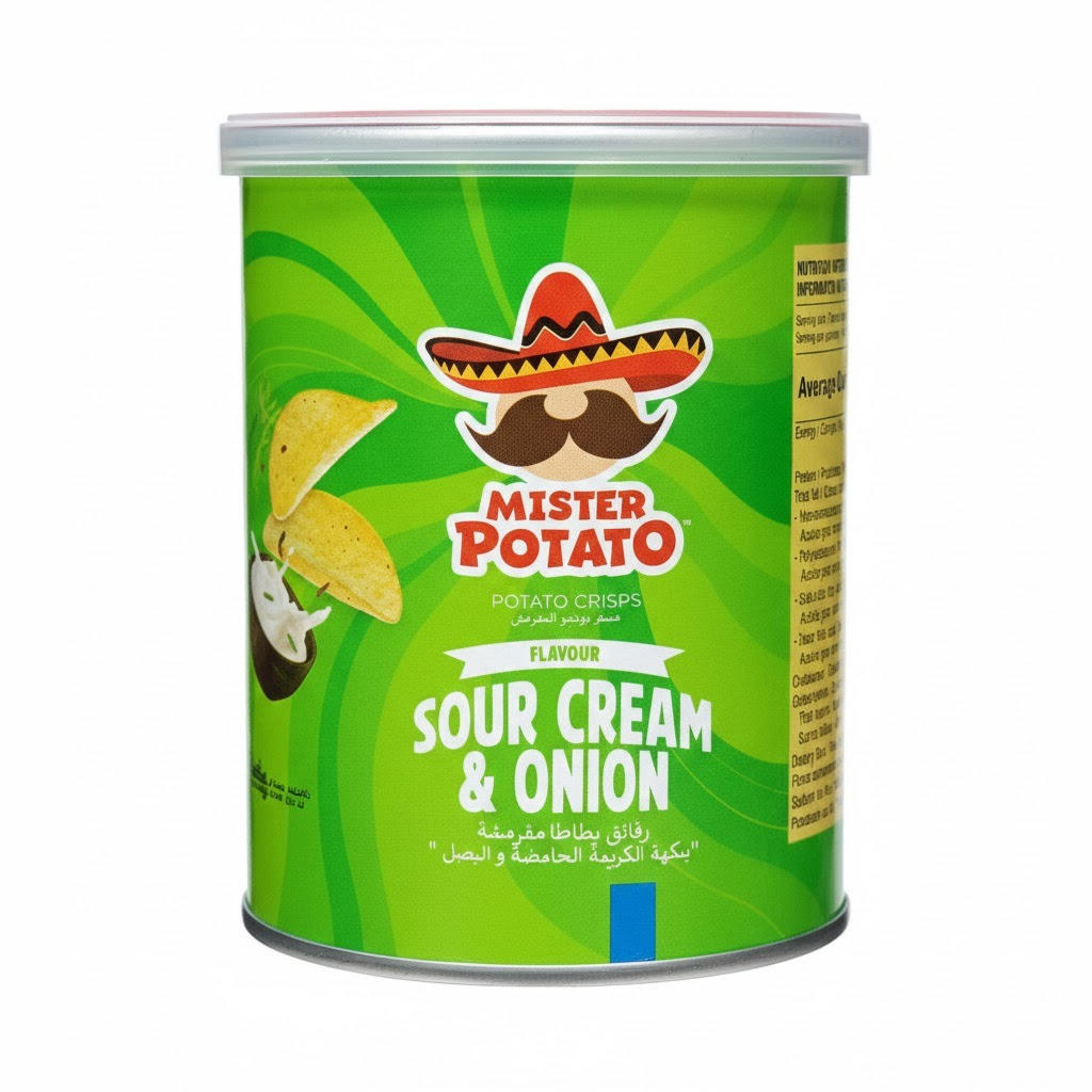 Mister Potato chips 40g (sour cream & onion)