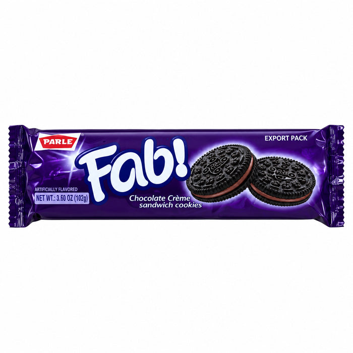 Fab Chocolate Crème Sandwich Cookies 100g