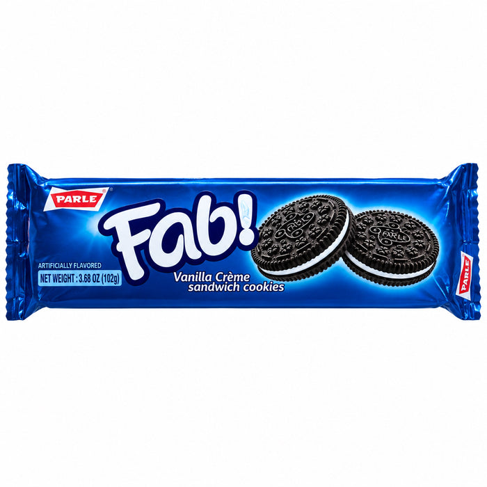 Fab Vanilla Crème Sandwich Cookies 102g