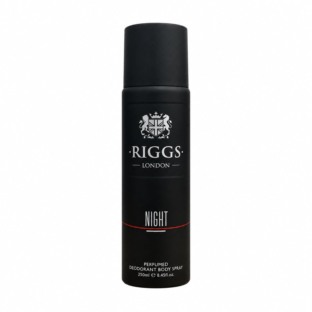 RIGGS LONDON 'NIGHT' Perfumed Deodorant  Body Spray 250ml