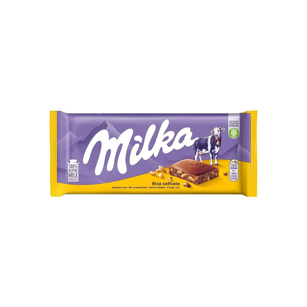 Milka Crispy Rice Chocolate 90g
